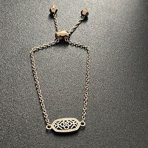 Kendra Scott Elaina Adjustable Chain Bracelet in Rose Gold Filigree